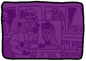 drawn art button no text