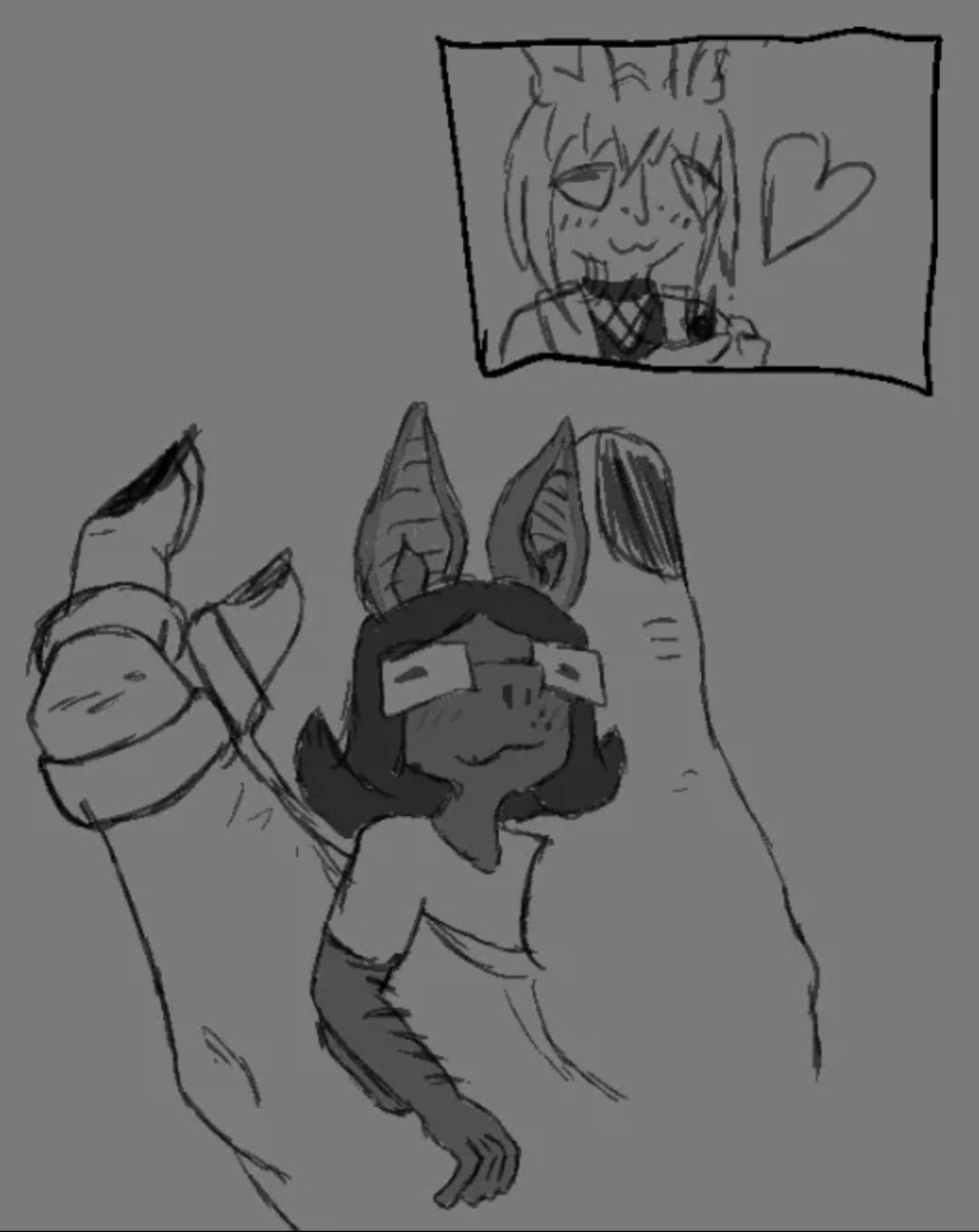 A tiny khaza in Annie's hand