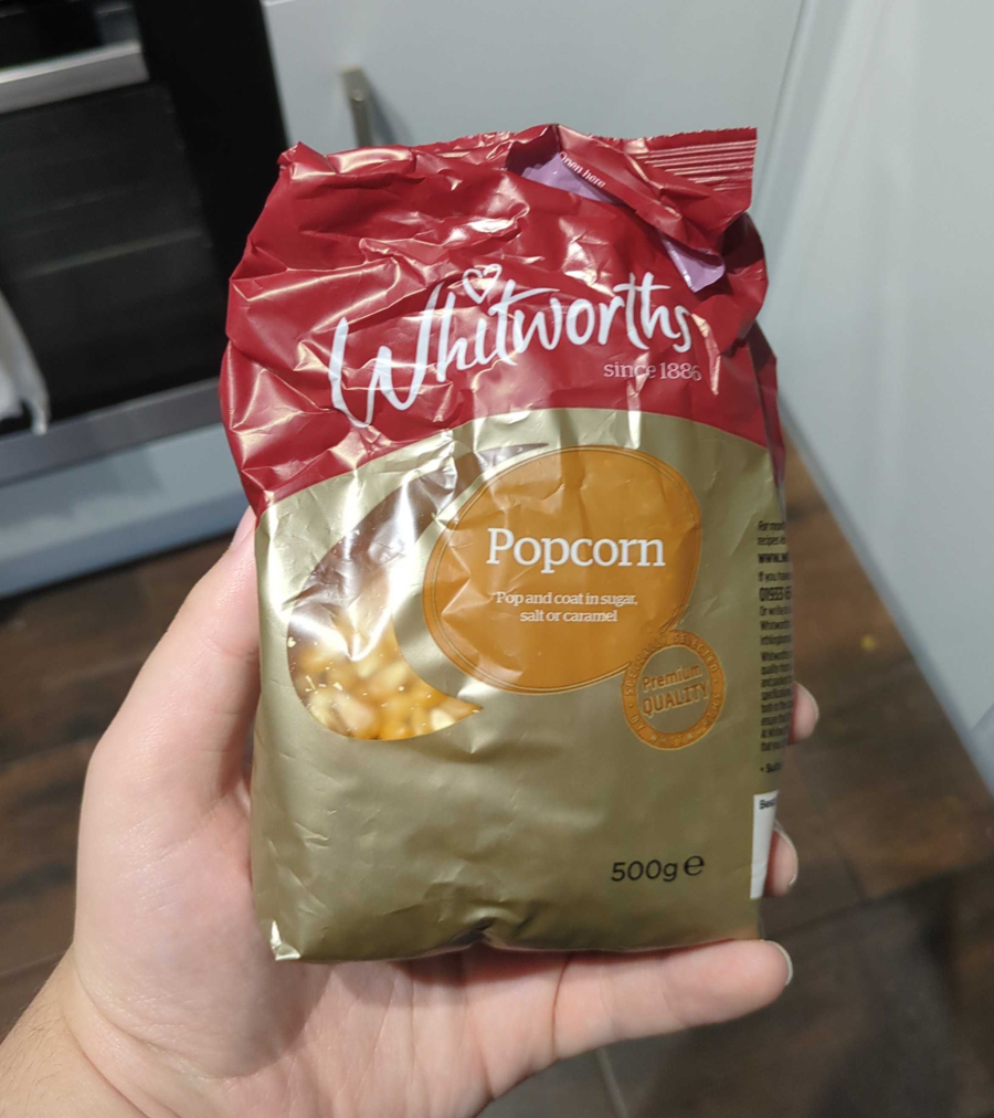 A bag of stove corn