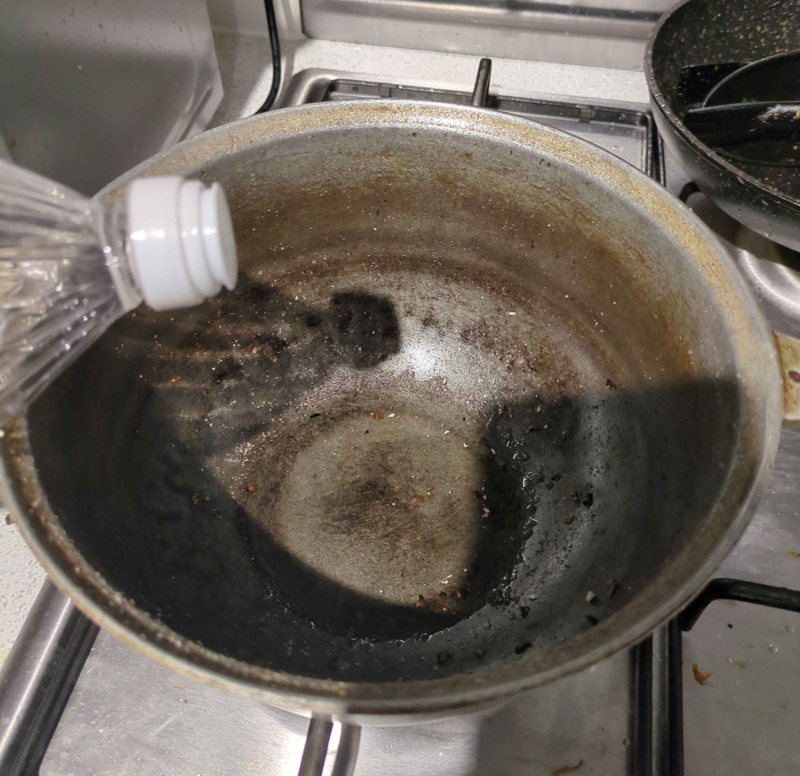oil in the bowl